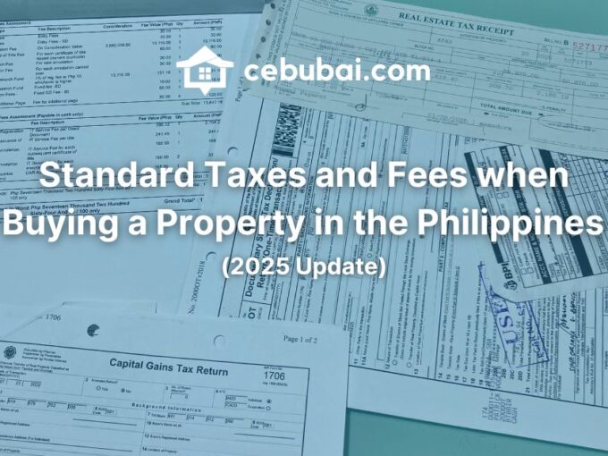 standard taxes fees buying property philippines 2025